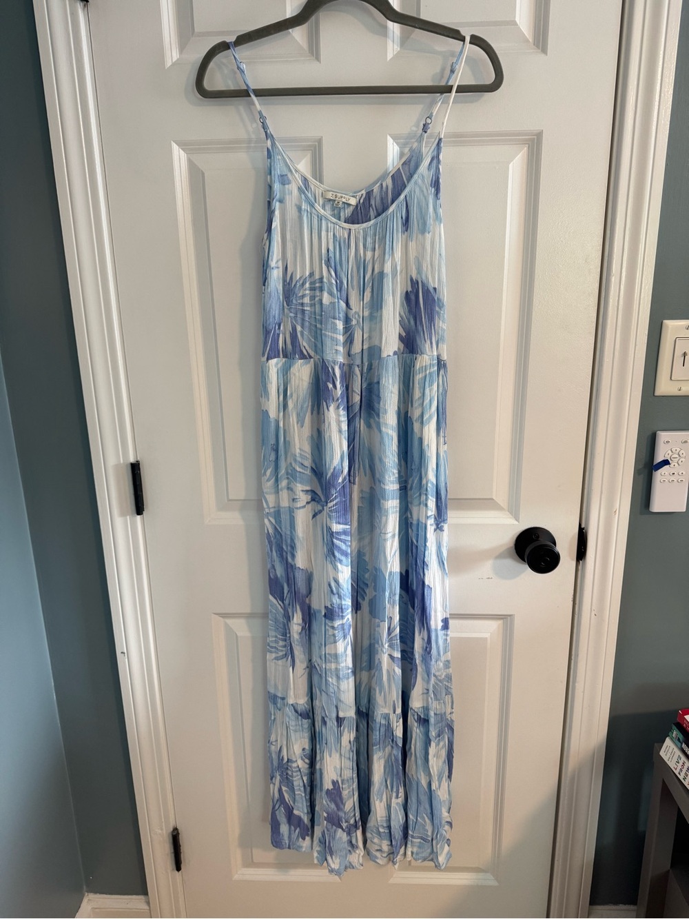 Z Supply Blue and White Floral Maxi Dress